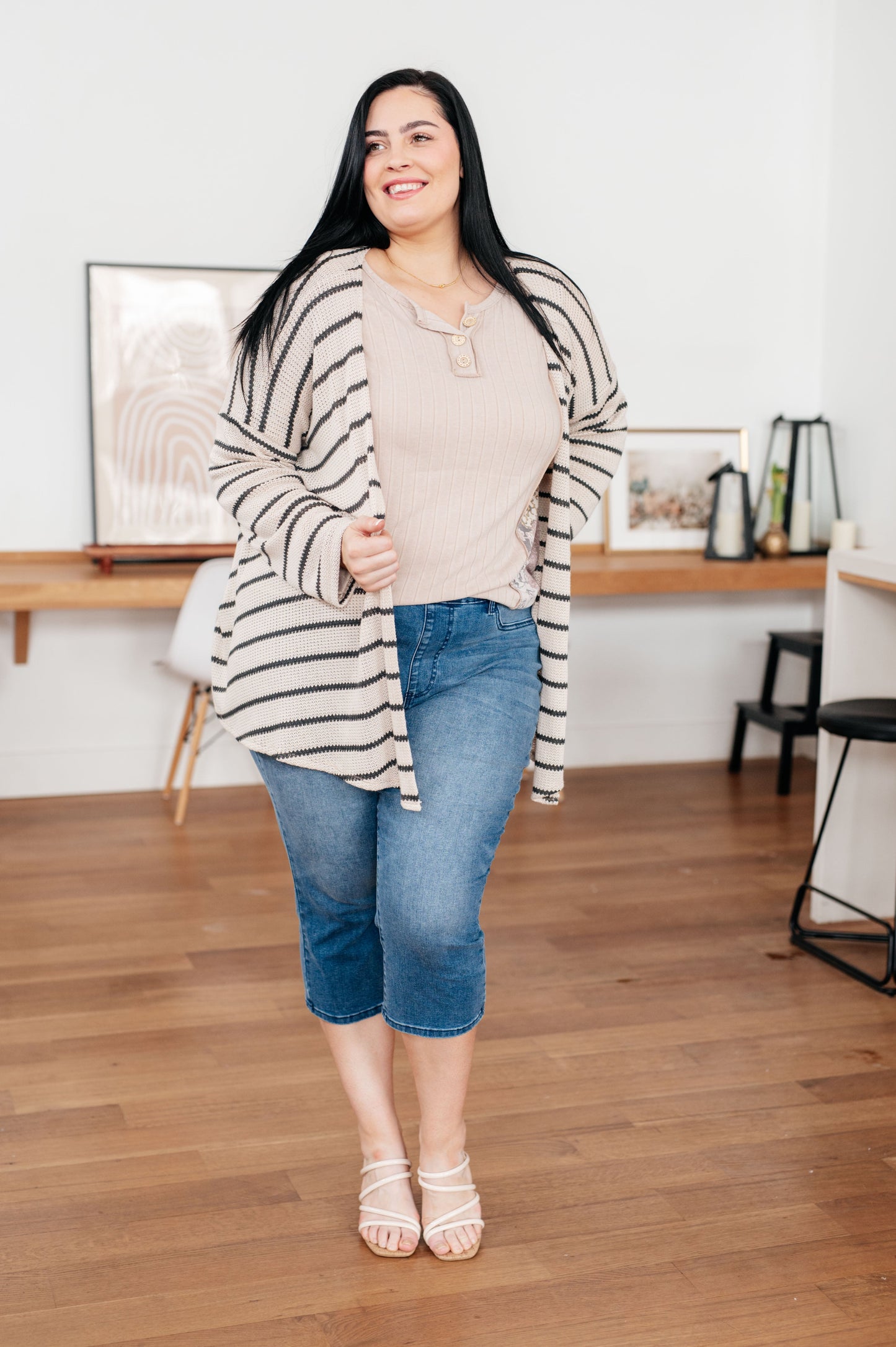 Weekend Adventure Striped Longline Cardigan - G Marie's Boutique 