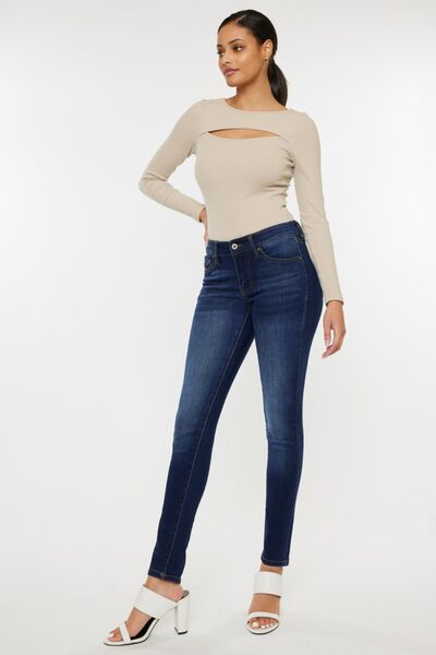 Kancan Mid Rise Gradient Skinny Jeans - G Marie's Boutique 