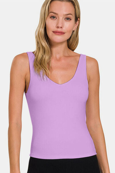 Zenana V-Neck Slim Tank - G Marie's Boutique 